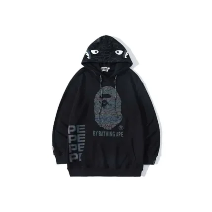 BAPE Reflective Color Great Ape With The Same Style Hooded Pullover Sweater