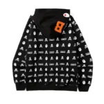 BAPE Zip Hoodie Unisex Cardigan Skull Sweater