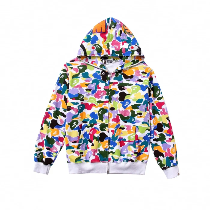 BAPE Multi Camo Shark Full Zip PONR Hoodie