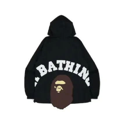 BAPE College Hoodie Jacket – Black