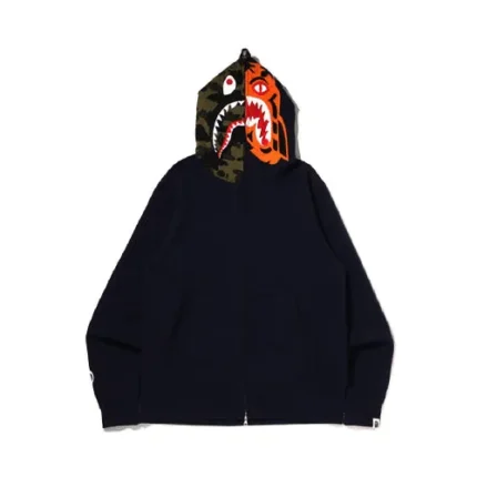BAPE Crazy Face Full Zip Hoodie – Navy