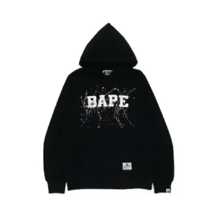BAPE Paint Splatter Pullover Hoodie – Black
