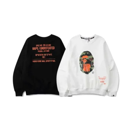 BAPE Pullover Ape Head letter Printing Versatile Sweatshirt