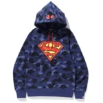 BAPE x DC Superman Color Camo Pullover Hoodie