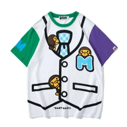 Bape X BABAY Milo Cartoon T-shirt