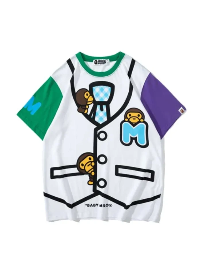 Bape X BABAY Milo Cartoon T-shirt