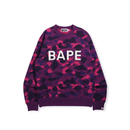 Purple BAPE Color Camo BAPE Crewneck