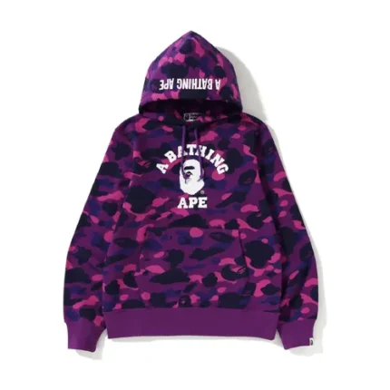 Purple BAPE Color Camo Full Zip Hoodie