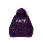 Purple BAPE Color Camo Pullover Hoodie