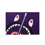 Purple BAPE Felt Shark Crewneck
