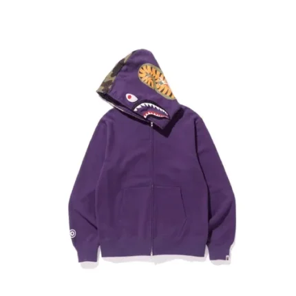 Purple BAPE Shark Full Zip Hoodie