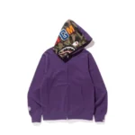 Purple BAPE Shark Full Zip Hoodie