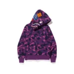 Purple BAPE Shark Hoodie