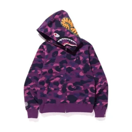 Purple BAPE Shark Hoodie