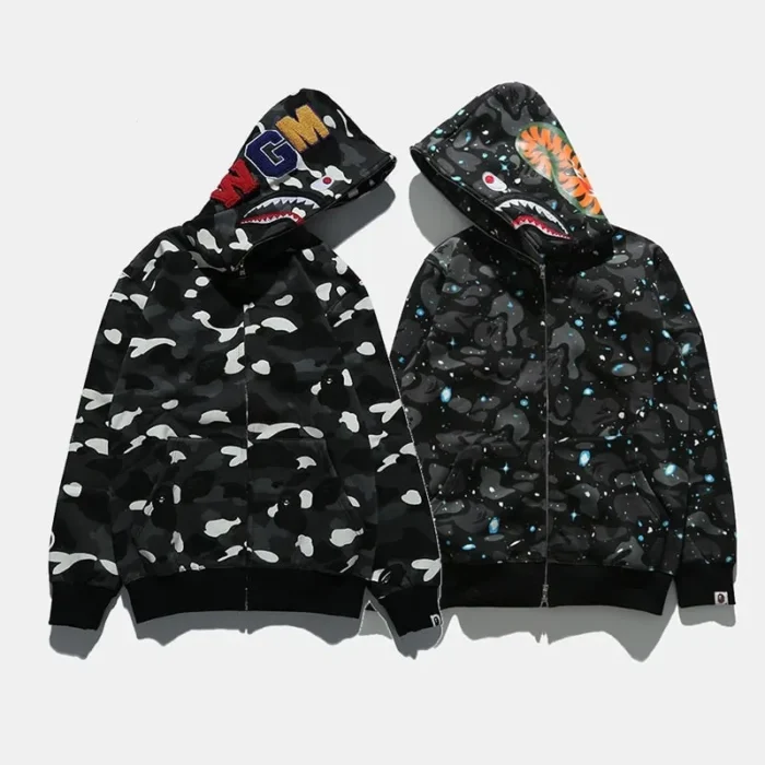 Real BAPE Shark Camouflage Sweatshirt