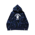 Red BAPE Color Camo College Pullover Hoodie