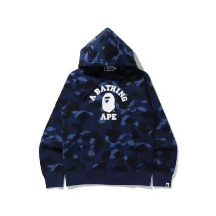 Red BAPE Color Camo College Pullover Hoodie
