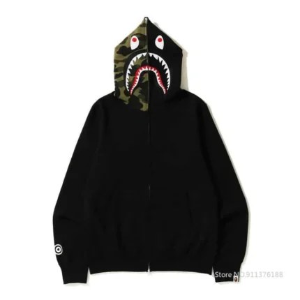 BAPE Color Camo Tiger Shark Full Zip Hoodie
