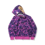 BAPE Fire Camo Shark Full Zip Hoodie Blue/Pink/Yellow