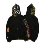 BAPE Shark Camouflage Sleeve Printing Thin Hooded Jacket