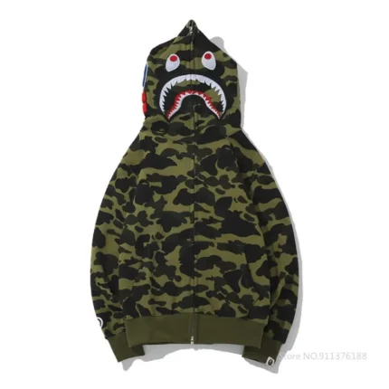 BAPE Shark Casual Hooded Coat Tracksuit Couple Clothing Lounge Wear