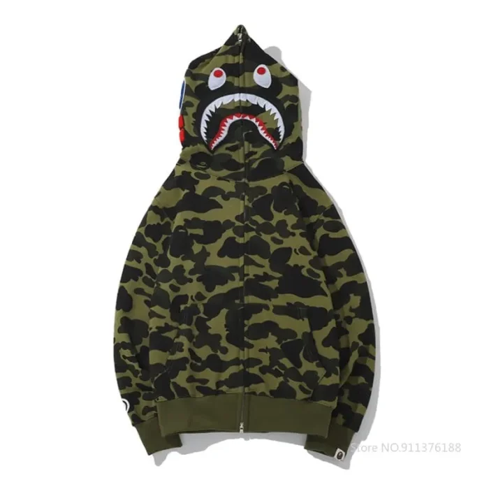 BAPE Shark Casual Hooded Coat Tracksuit Couple Clothing Lounge Wear