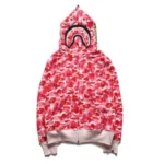 BAPE White Camouflage Casual Cardigan Hooded Sweatshirt