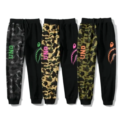 Bape x F.C.R.B Co Branded Color Pocket Shark Head Mouth Pant