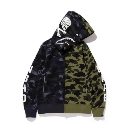 BAPE x NBHD Neighborhood Double Hood Camo Hoodie
