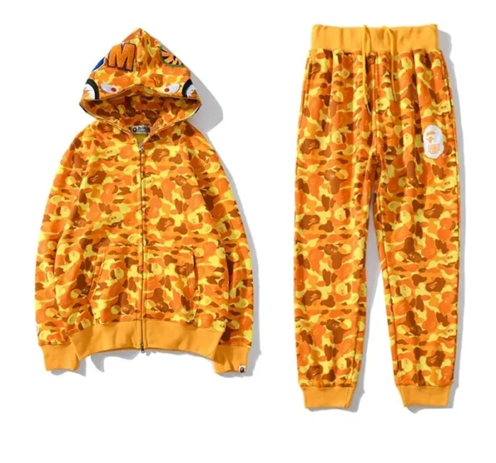 BAPE x PUBG Orange Camouflage Set