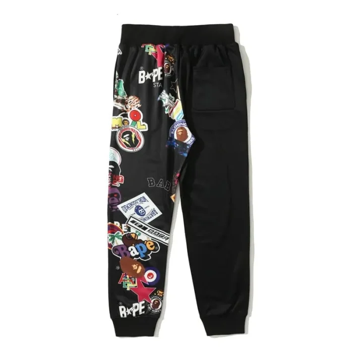 Printed BAPE Color Block Casual Pants