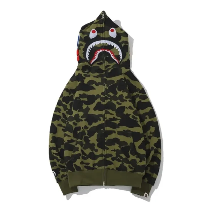 Real BAPE Shark Hooded Coat