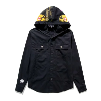 Tiger BAPE Head Hooded Button Shirt